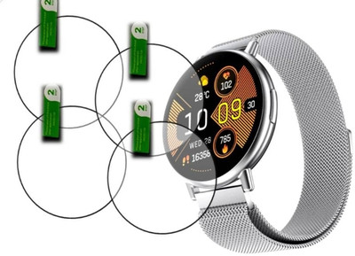 DOWRVIN Tempered Glass Guard for FIRE - BOLTT DESTINY SMART WATCH TEMPERED GLASS (PACK OF 4 )(Pack of 4)