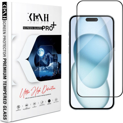 KLAH Tempered Glass Guard for Apple iPhone 15 Plus, High Transparency HD+ Glass Protection(Pack of 1)
