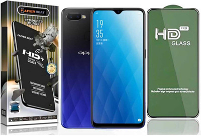 FAIYER BEAT Tempered Glass Guard for Premium high definition Tempered Glass For oppo F9 (high definition finish,Pack Of 1) Advanced gaming high definition Full Screen Coverage Screen Protector for oppo F9(Pack of 1)