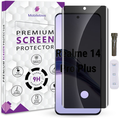 Mobilebies Tempered Glass Guard for Realme 14 Pro Plus 5G Advanced HD+ UV Privacy Screen Protector Guard with Easy Installation Kit(Pack of 1)