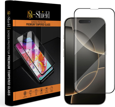 MS-Shield Tempered Glass Guard for Apple iPhone 16 Pro, High Transparency HD+ Glass Protection(Pack of 1)