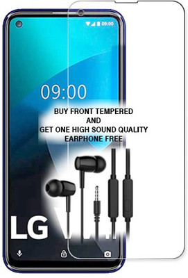 SOMTONE Tempered Glass Guard for LG W41 FRONT TEMPERED GLASS BUY AND GET ONE HIGH SOUND QUALITY EARPHONE FREE(Pack of 1)