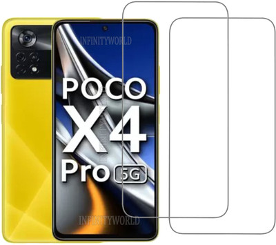 INFINITYWORLD Tempered Glass Guard for POCO X4 Pro 5G(Pack of 2)