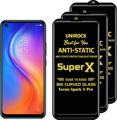 Unirock Tempered Glass Guard for Tecno Spark 5 Pro(Pack of 3)