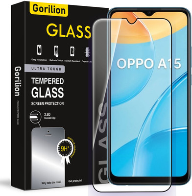Gorilion Tempered Glass Guard for Oppo A15s(Pack of 1)