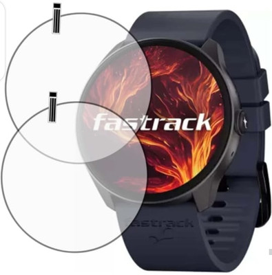 AHWAVEEDA Tempered Glass Guard for FASTRACK REVOLTT FR1 PRO SMART WATCH TEMPERED GLASS (PACK OF 2)(Pack of 2)