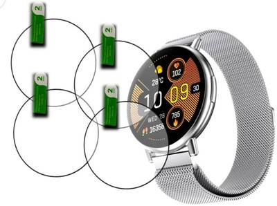 ZIDZEE Tempered Glass Guard for FIRE - BOLTT DESTINY SMART WATCH TEMPERED GLASS (PACK OF 4)(Pack of 4)