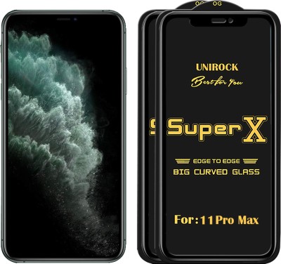 Unirock Tempered Glass Guard for Apple iphone 11 Pro Max(Pack of 2)