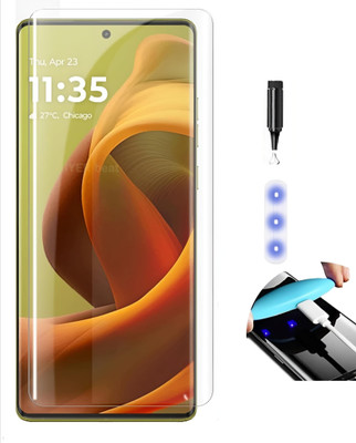 FAIYER BEAT Tempered Glass Guard for Premium Curved Uv Tempered Glass For oneplus 9 pro (Transparent) Advanced Border Less Full Screen Coverage Uv Screen Protector Guard (oneplus 9 pro)(Pack of 1)