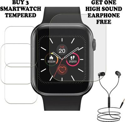 ARBAN Tempered Glass Guard for CROSSBEATS IGNITE S2 SMART WATCH PACK-3 BUY AND GET ONE EARPHONE FREE(Pack of 3)