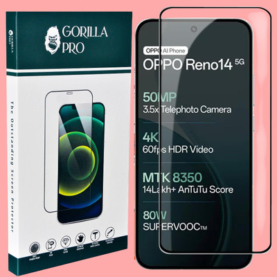 GORILLA PRO Tempered Glass Guard for OPPO Reno 14 5G, OPPO Reno 14 5G(Pack of 1)