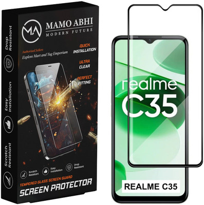 mehra Tempered Glass Guard for Realme C35 Premium Tempered Glass Screen Protector for Smartphones – 9H Hardness, HD Clarity, Edge-to-Edge Protection Superx(Pack of 1)