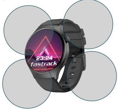 KHWABEEDA Tempered Glass Guard for FASTRACK OPTIMUS PRO 1.43 SMART WATCH TEMPERED GLASS ( PACK OF 4)(Pack of 4)