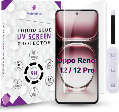 Mobilebies Tempered Glass Guard for Oppo Reno 12 / Oppo Reno 12 Pro Premium HD+ UV Glass Screen Protector(Pack of 1)