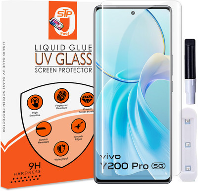 STP FEEL Tempered Glass Guard for Vivo Y200 5G Premium Technology UV Glass with Installation Kit(Pack of 1)