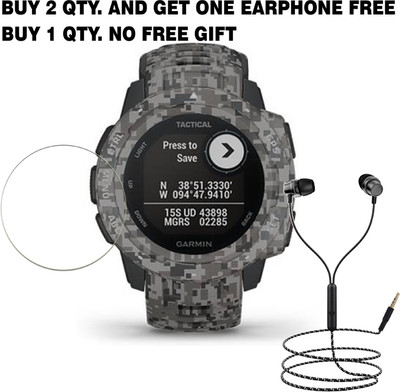 SOMTONE Tempered Glass Guard for GARMIN Garmin Instinct Smartwatch BUY 2 QTY AND GET ONE EARPHONE FREE(Pack of 1)