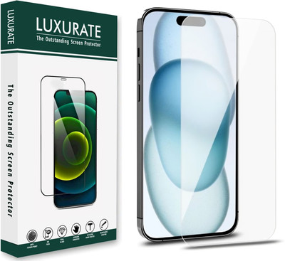 LUXURATE Tempered Glass Guard for Apple iPhone 15 Pro(Pack of 1)