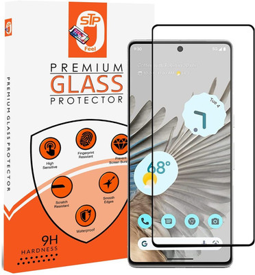 STP FEEL Tempered Glass Guard for Google Pixel 7A Advanced Black Border Screen Protector Guard(Pack of 2)
