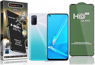 FAIYER BEAT Tempered Glass Guard for Premium high definition Tempered Glass For A92 (high definition finish,Pack Of 1) Advanced gaming high definition Full Screen Coverage Screen Protector for OPPO A92(Pack of 1)