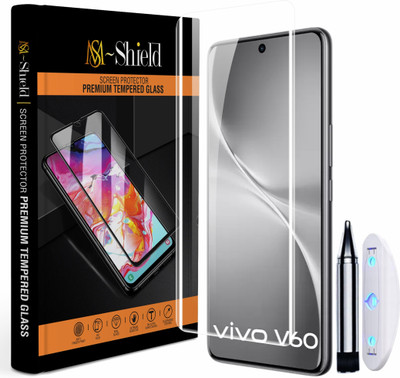 MS-Shield Tempered Glass Guard for Vivo V60 5G, With Advanced HD+ Curved UV Gorilla Glass Protection(Pack of 1)