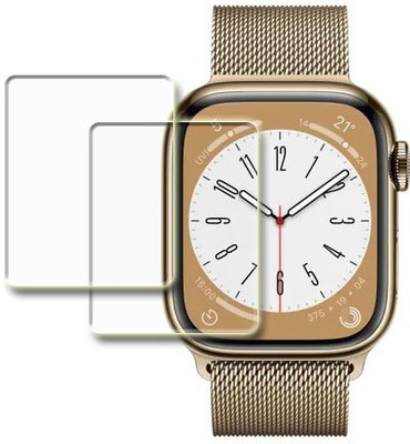 MUTAALI Tempered Glass Guard for Apple Watch Series 8 Stainless Steel 41 mm smart watch(Pack of 2)