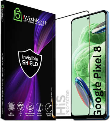 iWishKart Tempered Glass Guard for Google Pixel 8, Premium Military grade Edge to Edge Premium gorilla temper black glass screenguard with Self Installation Guide - Wet & Dry wipes, Dust Absorber [With Warranty] mobile ka gilas cover, Pixel8(Pack of 1)