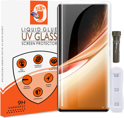 STP FEEL Tempered Glass Guard for Vivo X90 Pro Advanced UV Edge to Edge Screen Protector Guard With Installation Kit(Pack of 1)