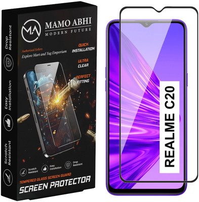 yug emporium Tempered Glass Guard for Realme C20 Super-x Heavy Toughened Tempered Glass(Pack of 1)