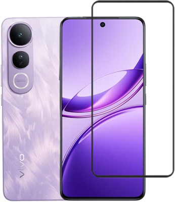 FABEKEE Tempered Glass Guard for Vivo V50 Lite Tempered Glass Screen Protector Full Glue Coverage Transparent(Pack of 1)