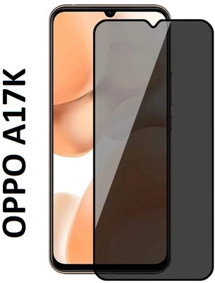 Maxboost Tempered Glass Guard for Oppo A17K Edge To Edge Front Privacy Tempered Glass Guard With Installation Kit(Pack of 1)