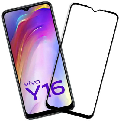EITANSHA CREATION Edge To Edge Tempered Glass for Vivo Y16(Pack of 1)