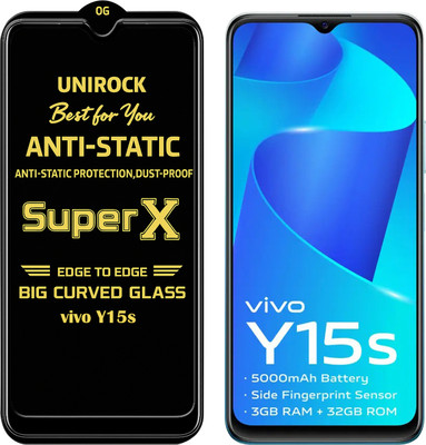 Unirock Tempered Glass Guard for vivo Y15s(Pack of 1)