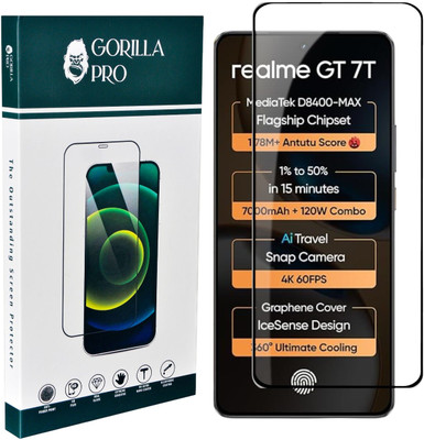 GORILLA PRO Tempered Glass Guard for Realme GT 7T 5G(Pack of 1)