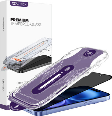 CZARTECH Tempered Glass Guard for Apple iPhone 16 Plus Privacy Glass(Pack of 1)