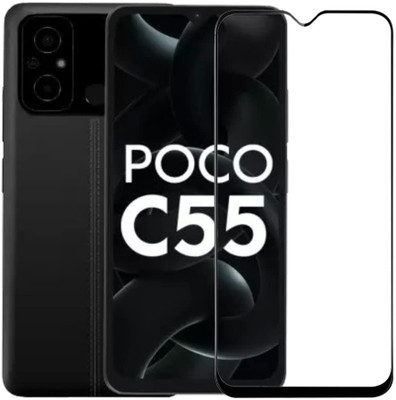 ASMANTIC Tempered Glass Guard for Poco C55(Pack of 1)