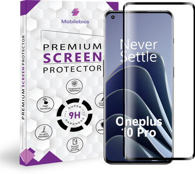Mobliebies Tempered Glass Guard for Oneplus 10 Pro 5G Full Glue Curved Screen Protector - ( Non-UV Glass )(Pack of 1)