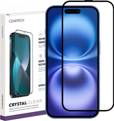CZARTECH Tempered Glass Guard for Apple iPhone 16(Pack of 1)