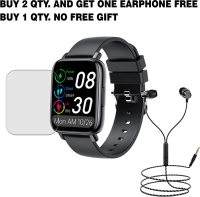 SOMTONE Tempered Glass Guard for A1 Smart Watch 1.7 Inch BUY 2 QTY AND GET ONE EARPHONE FREE(Pack of 1)