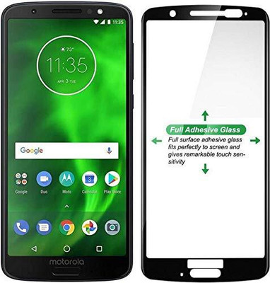 ALFA URBAN Tempered Glass Guard for Moto G6 Plus Edge To Edge HD+ Tempered Glass Full Screen Coverage with Easy Installation(Pack of 1)