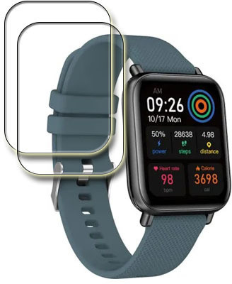 MUTAALI Tempered Glass Guard for French Connection F7 smartwatch(Pack of 2)