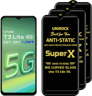 Unirock Tempered Glass Guard for vivo T3 Lite 5G(Pack of 3)