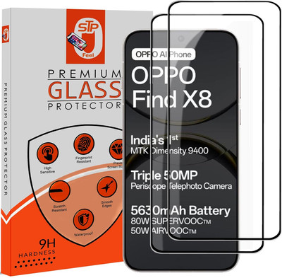 STP FEEL Tempered Glass Guard for Oppo Find X8 5G Premium Screen Protector Guard with Easy Installation Kit(Pack of 2)
