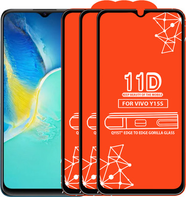 Qyist Tempered Glass Guard for Vivo Y15S(Pack of 3)