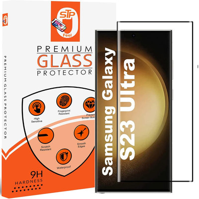 Maxboost Tempered Glass Guard for Samsung Galaxy S23 ultra Advanced Black Border Screen Protector(Pack of 1)