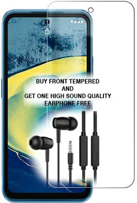ARBAN Tempered Glass Guard for Nokia XR20 FRONT TEMPERED GLASS BUY AND GET ONE HIGH SOUND QUALITY EARPHONE FREE(Pack of 1)