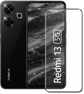 O2MG Edge To Edge Tempered Glass for REDMI 13 5G(Pack of 1)
