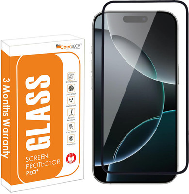 OpenTech Tempered Glass Guard for Apple iPhone 16 Pro with Edge to Edge Coverage and Easy Installation kit with 3 Months warranty(Pack of 1)