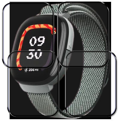 tombik Tempered Glass Guard for 33ff-Fitbit Ace LTE Kids Smartwatch(Pack of 4)