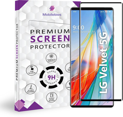 Mobilebies Tempered Glass Guard for LG Velvet / LG Wing Advanced Black Border Screen Protector(Pack of 1)