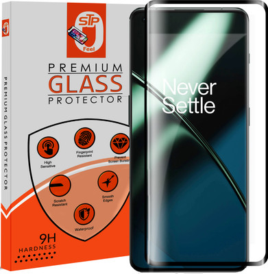 STP FEEL Edge To Edge Tempered Glass for 1+ 11R 5G / OnePlus 11R Advanced Black Border Screen Protector Guard(Pack of 1)